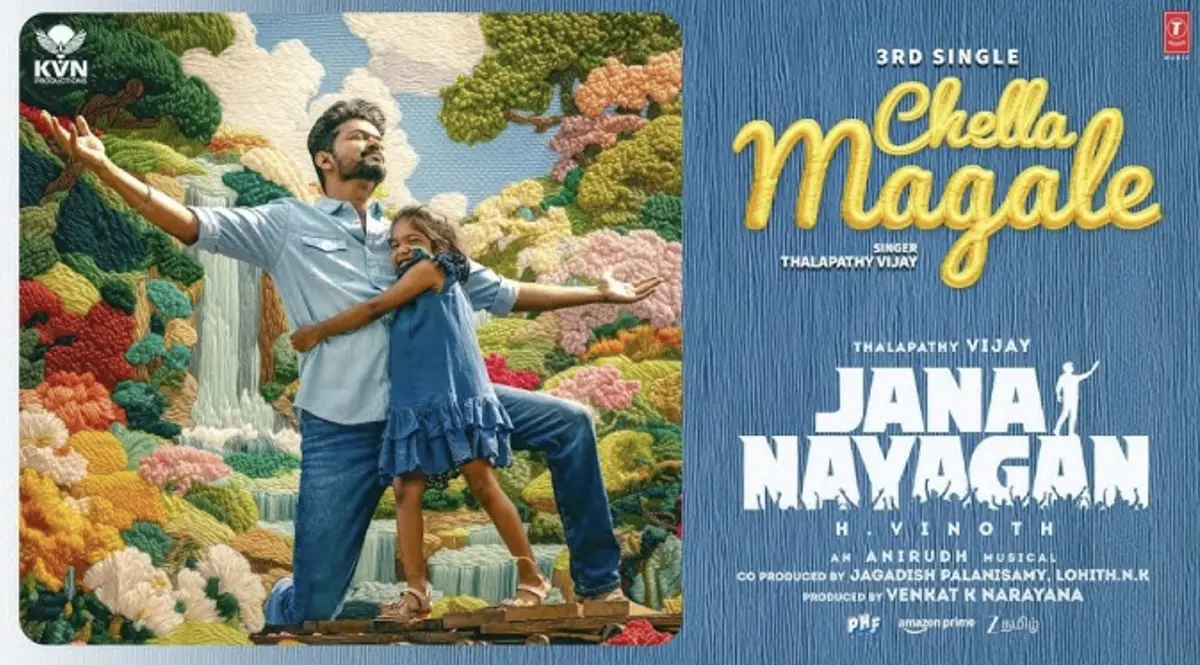 Chella Magale lyrics from Jana Nayagan sung by Thalapathy Vijay – emotional Tamil song poster